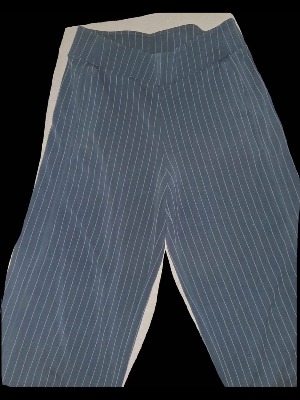 Calia XL Navy Pinstripe Wide-Leg Women's Pants